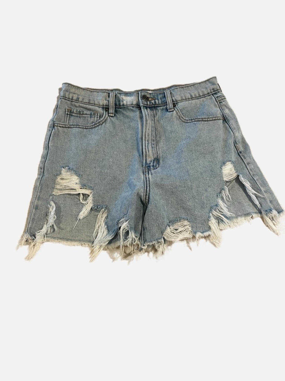 Cello Light Blue Distressed Cutoff Denim Jean Shorts M